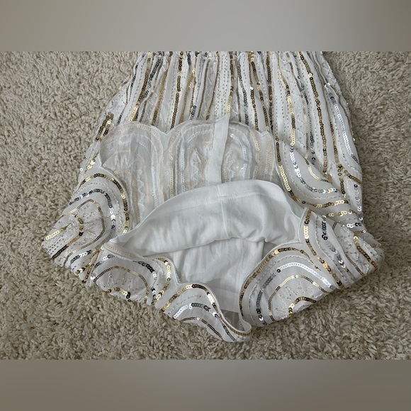 Women’s White and Gold 1920s Cocktail Dress NWOT - Picture 3 of 8